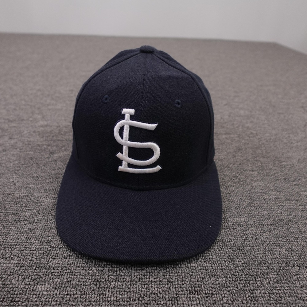 SL Logo Hat Cap Fitted Mens Large Blue Baseball Zephyr Stretch Fit Acrylic